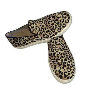 rothys leopard low sneaker as new shoe 9.5 9 1/2